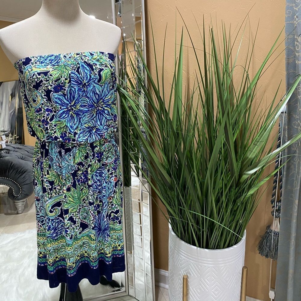 Lilly Pulitzer floral strapless Dress